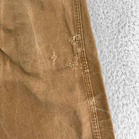 Dickies Carpenter Pants Mens 37x30 Brown Distressed Workwear Utility Canvas - Picture 6 of 12